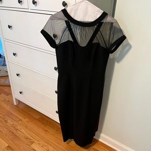 Maggie London Illusion Yoke Crepe Cocktail Dress